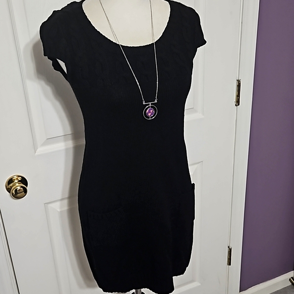Say What? Dresses & Skirts - Sexy Black Sweater Dress